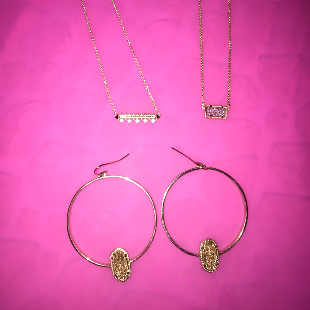 Kendra Scott rose gold jewelry lot